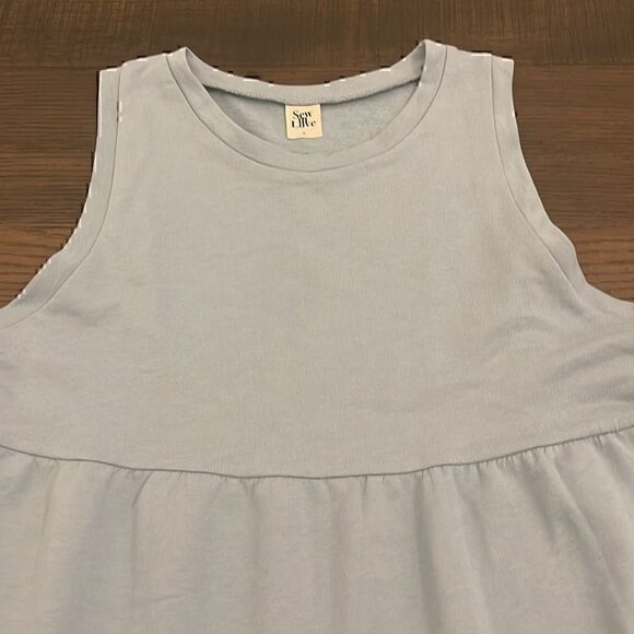Sew In Love Light Blue Sleeveless Tiered Baby Doll Dress - Picture 4 of 5